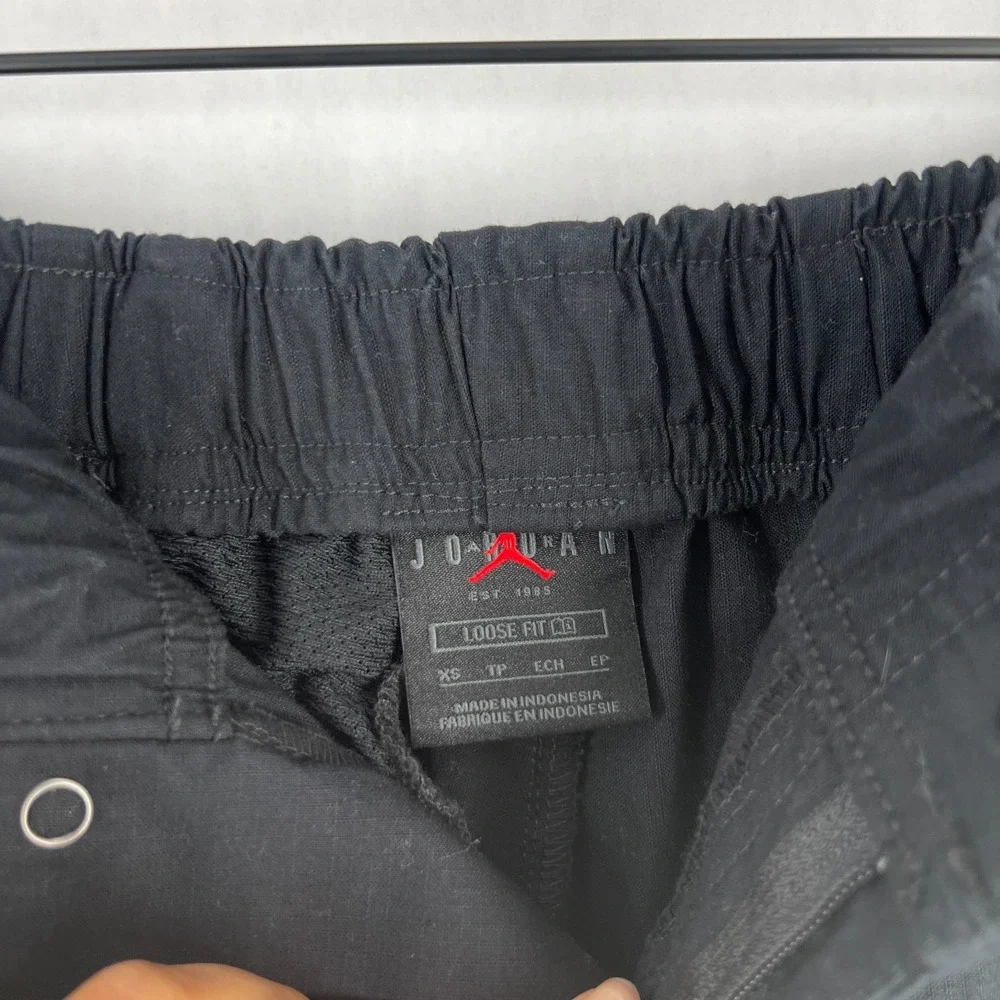 Nike Air Jordan Cargo Pants Womens XS Black Cotton Loose Fit High Rise Outdoor - Picture 6 of 16